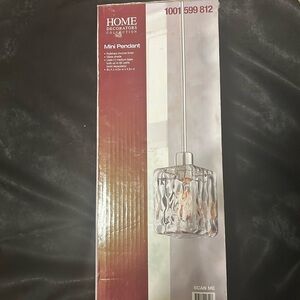 Mini Pendant Light Fixture - Chrome and Clear